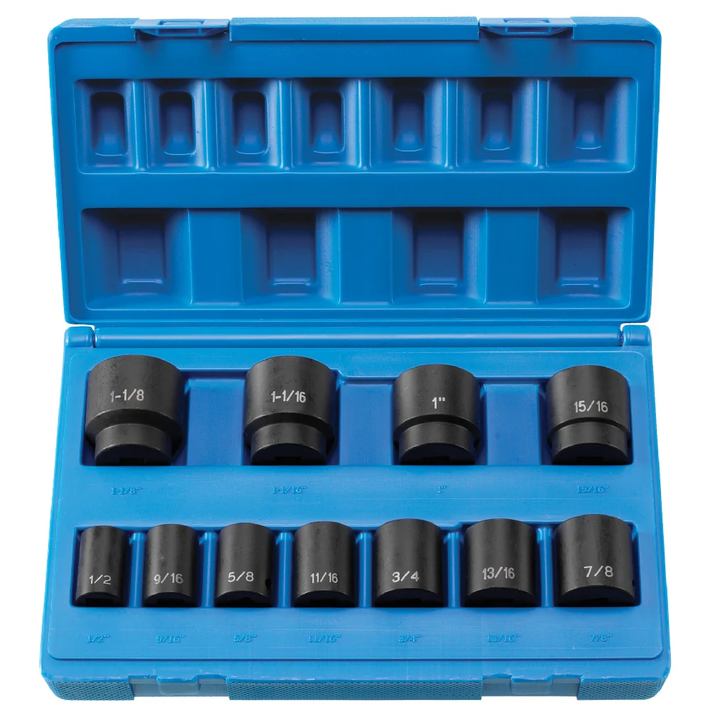 Grey Pneumatic 1311S 1/2'' Drive 11 PC 8-Point Standard Length Socket Set