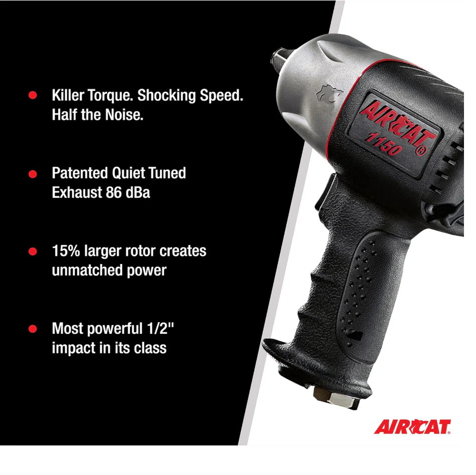 AirCat 1150 - 1/2" Composite Impact Wrench, 900 ft-lb Maximum Torque - Image 4