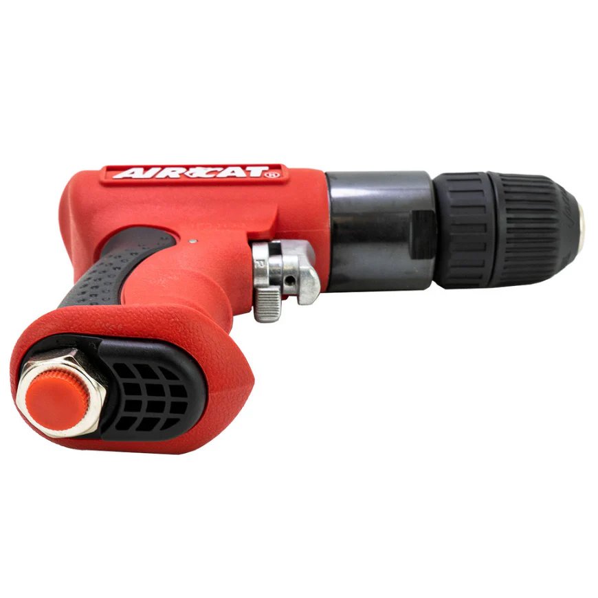 AirCat 4338 - 3/8" Red Composite Reversible Power Drill With Jacobs Chuck - Image 3