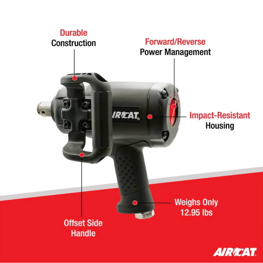 AirCat 1870-P - 1" Low Weight Pistol Grip Impact Wrench - Image 5