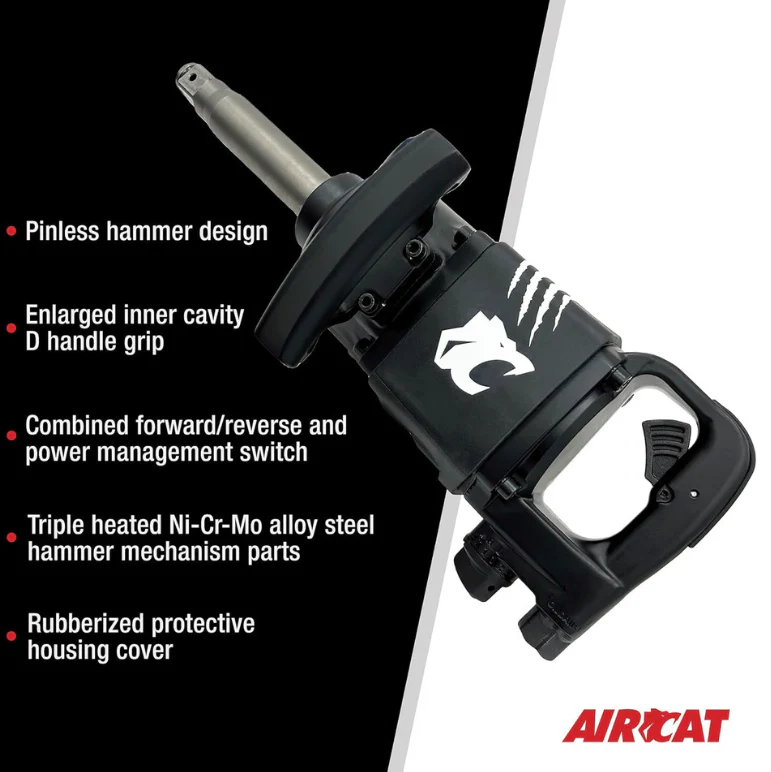 AirCat 1992-A " Straight Impact Wrench With 6" Extended Anvil - Image 3
