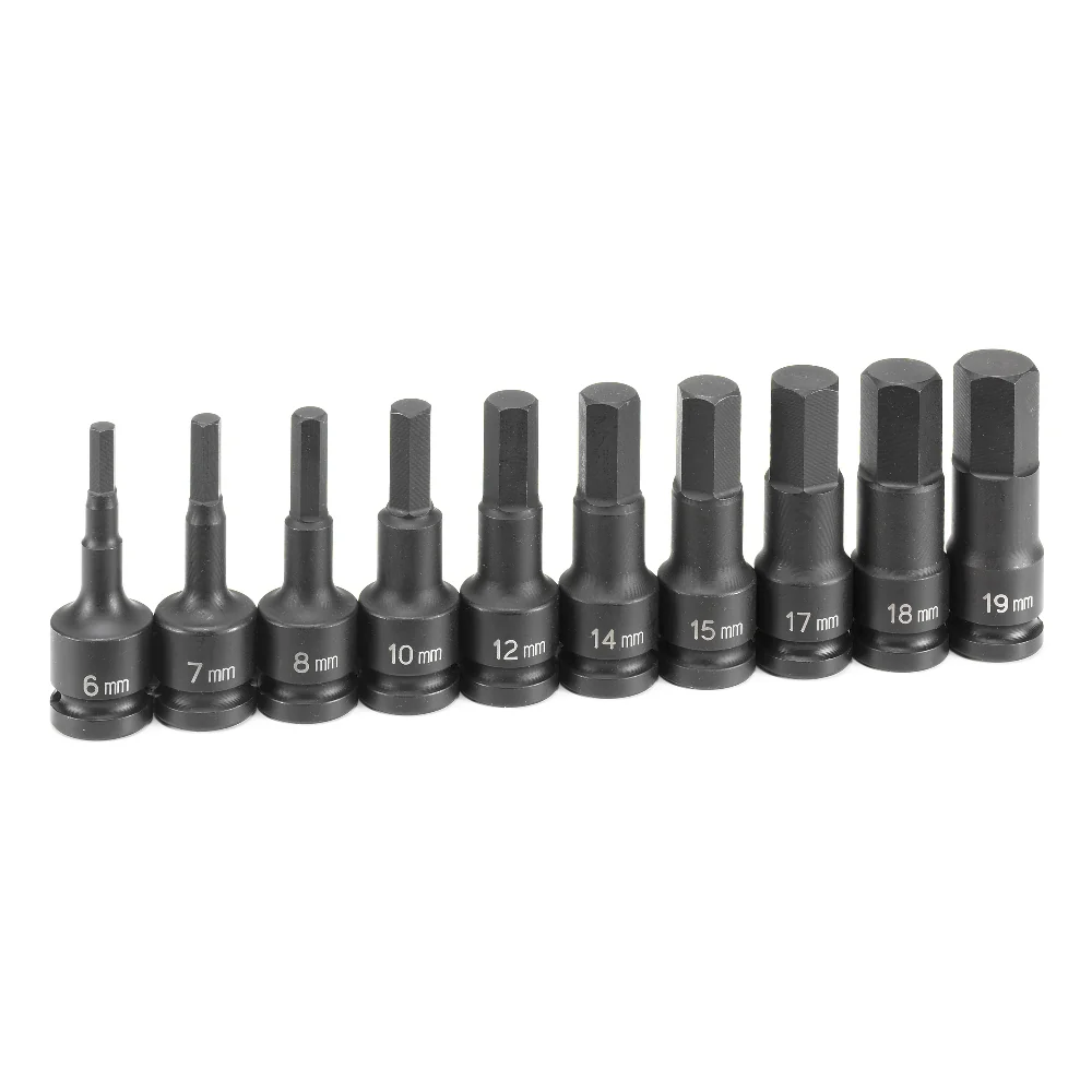 Grey Pneumatic 1498MH 1/2" Drive 10-Piece Metric Hex Driver Socket Set - Image 2
