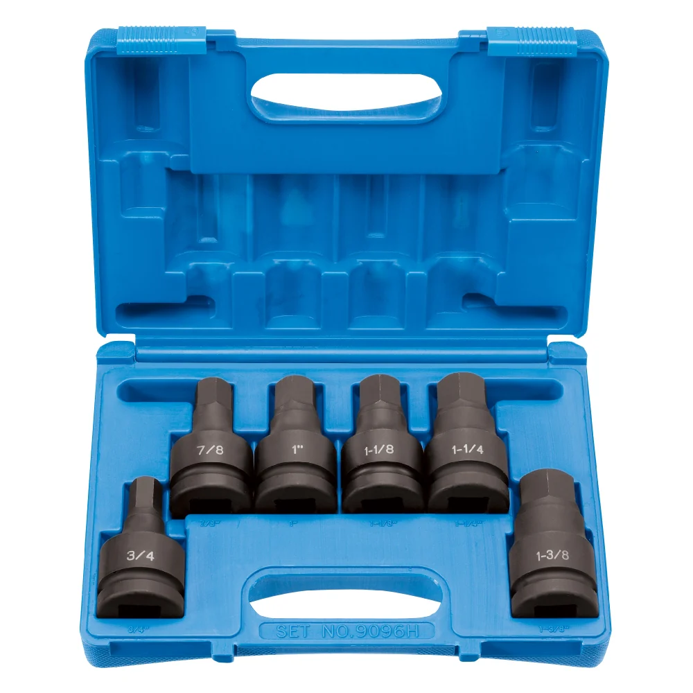 Grey Pneumatic 9096H - 1" Drive 6 Piece Impact Hex Driver Set SAE