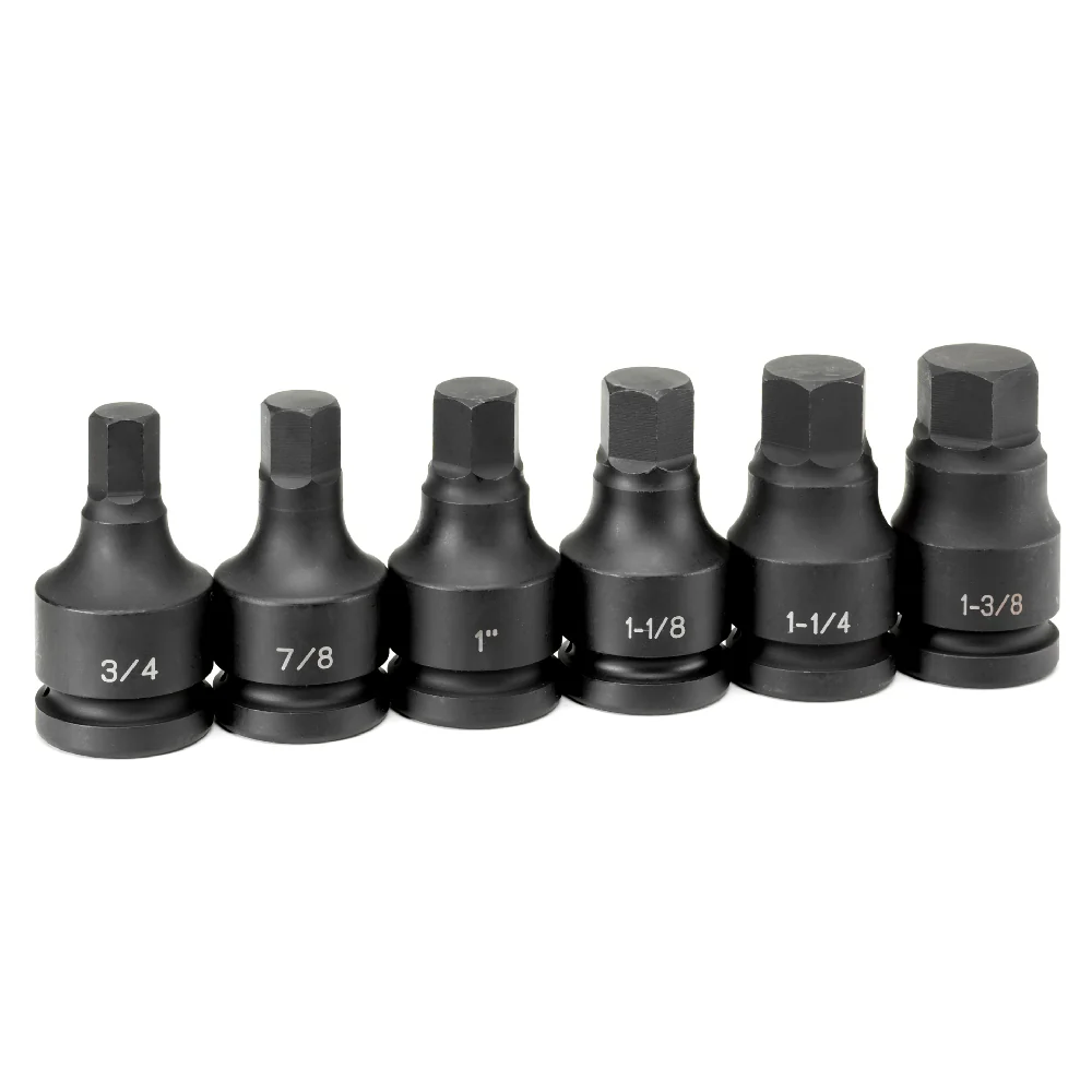 Grey Pneumatic 9096H - 1" Drive 6 Piece Impact Hex Driver Set SAE - Image 2