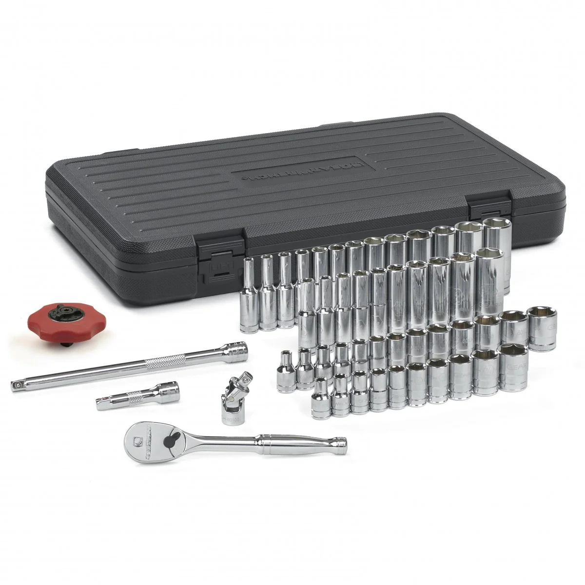 Gearwrench 80300 51 Pc. 1/4" Drive 6 Point Standard & Deep SAE/Metric Mechanics Tool Set - Image 2