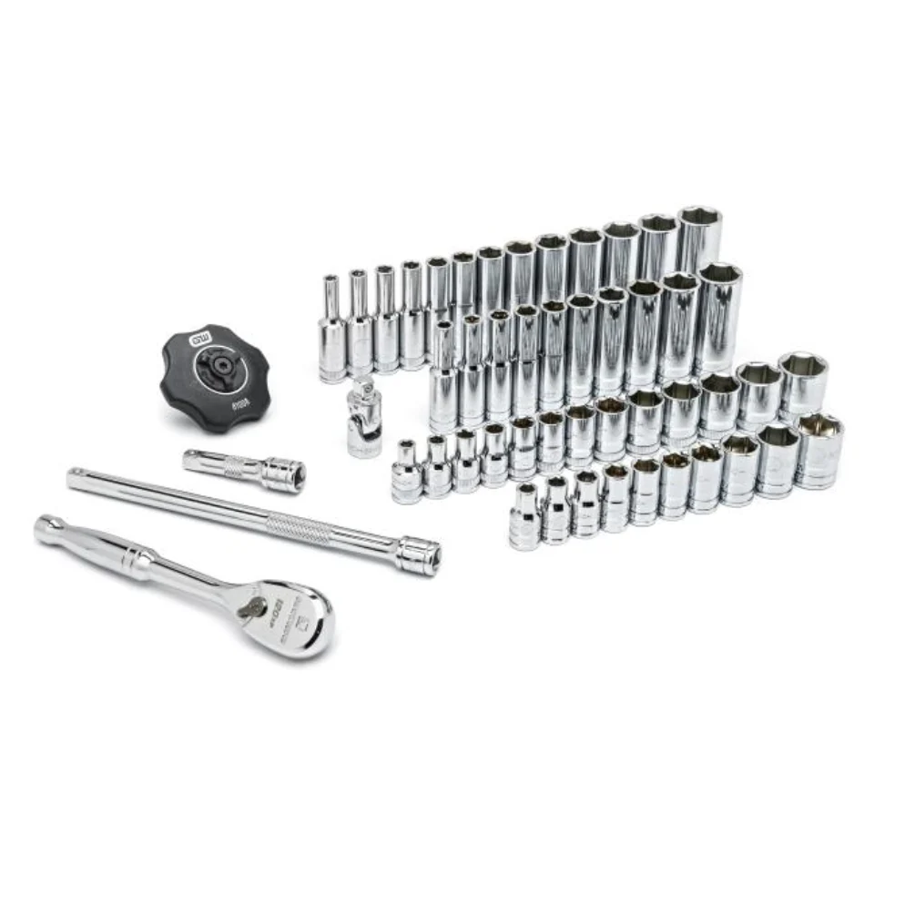 Gearwrench 80300P 51 Piece 1/4" Drive 6 Point 120XP™ Standard and Deep SAE/Metric Mechanics Tool Set - Image 2