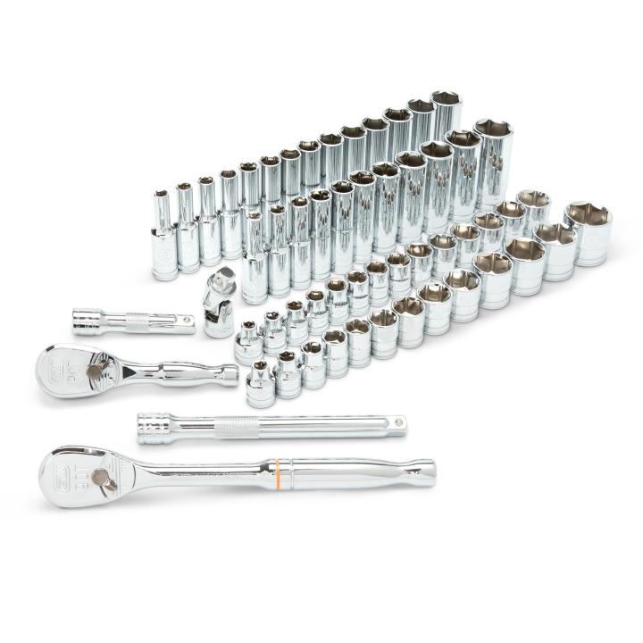 GearWrench 80550 - 57 Pc. 3/8" Drive 6 Point Standard & Deep SAE/Metric Mechanics Tool Set