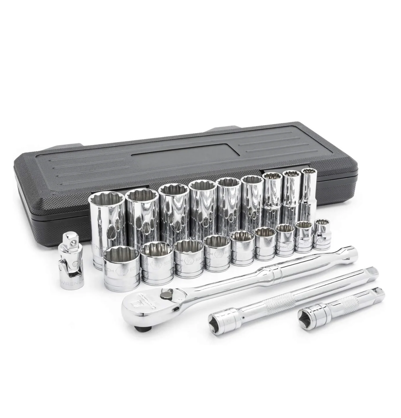 GearWrench 80691 - 22pc 3/8" Drive 12 Point Standard & Deep SAE Mechanics Tool Set