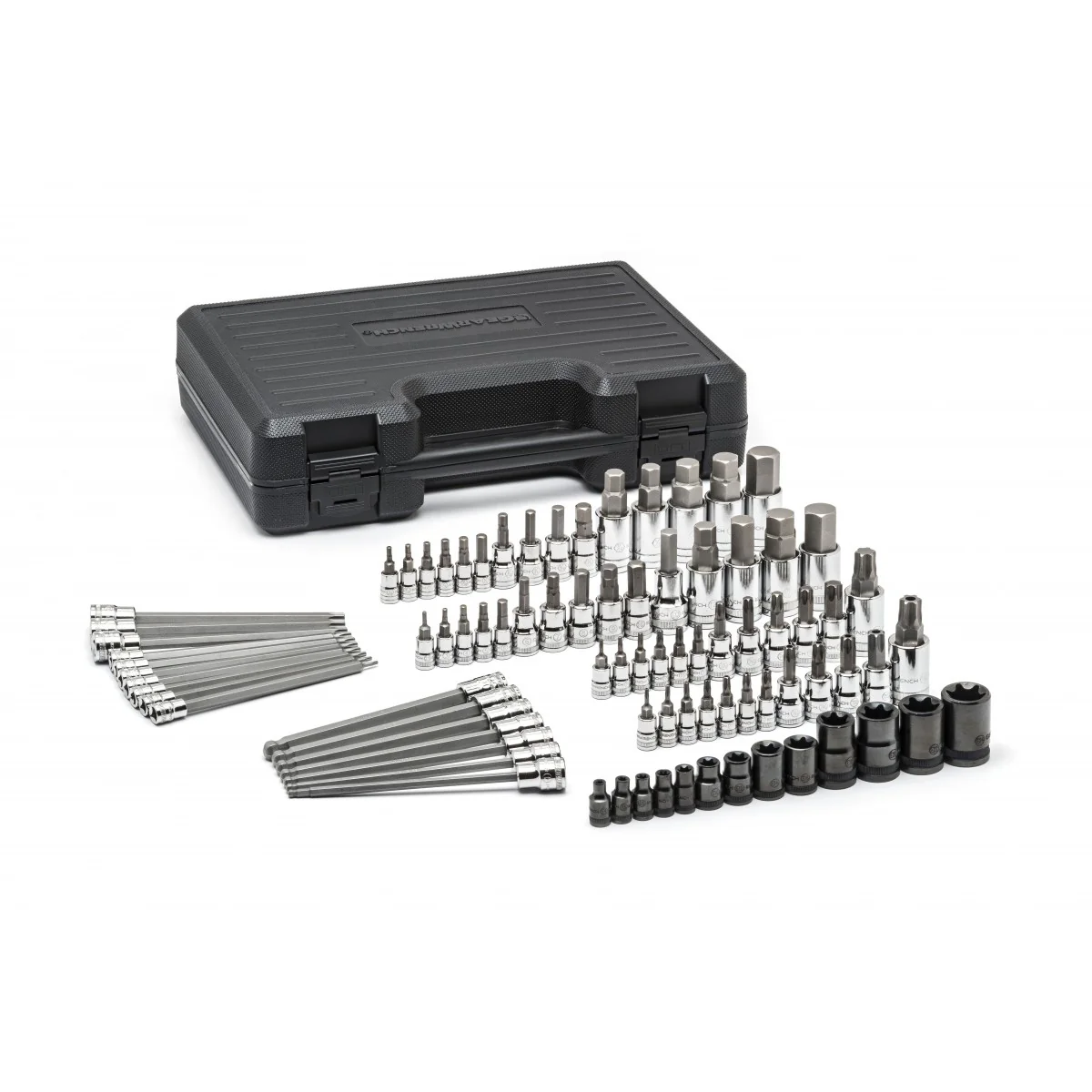 GearWrench 80742 - 84pc. 1/4", 3/8" & 1/2" Drive Hex/Ball End Hex/Tamper Proof Torx®/External Torx®/Torx® SAE/Metric Bit Set
