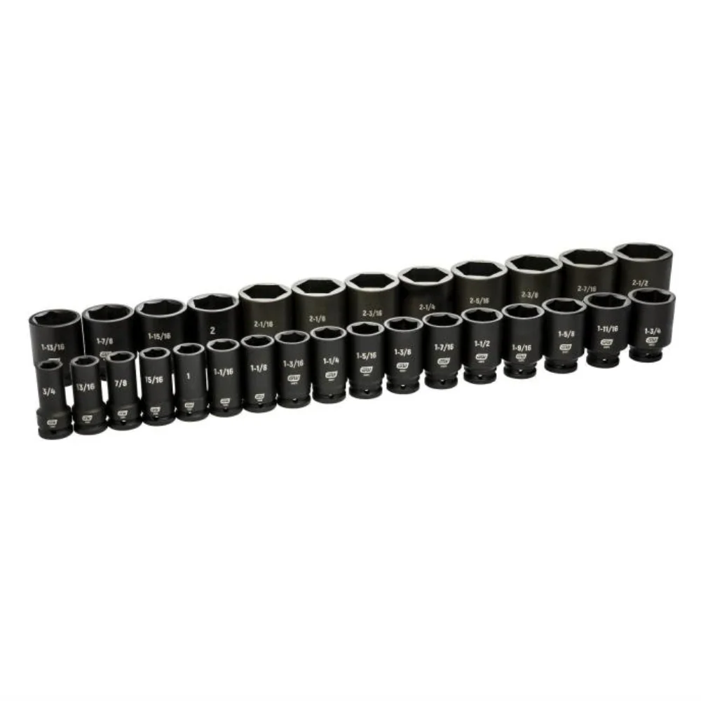 GearWrench 84037 - 29 Piece 3/4" Drive 6 Point SAE Deep Impact Socket Set - Image 2