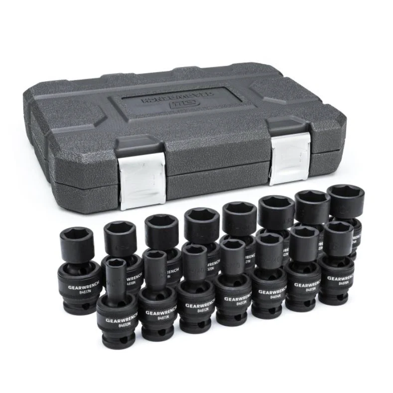 GearWrench 84939N 15 Piece 1/2" Drive 6 Point Standard Universal Impact Metric Socket Set - Image 2