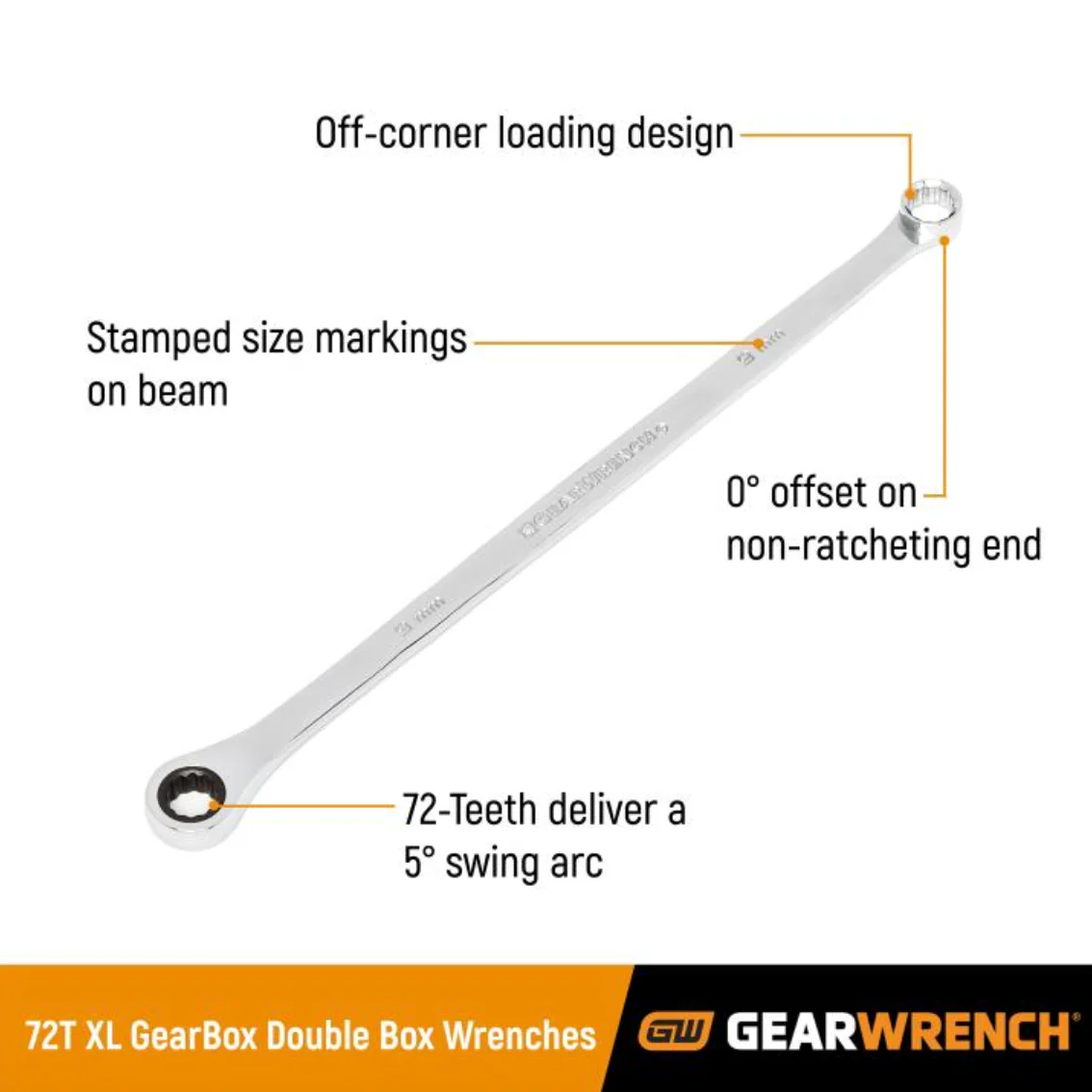 GearWrench 85988 - 12 Piece 72-Tooth 12 Point XL GearBox™ Double Box Ratcheting Metric Wrench Set - Image 2