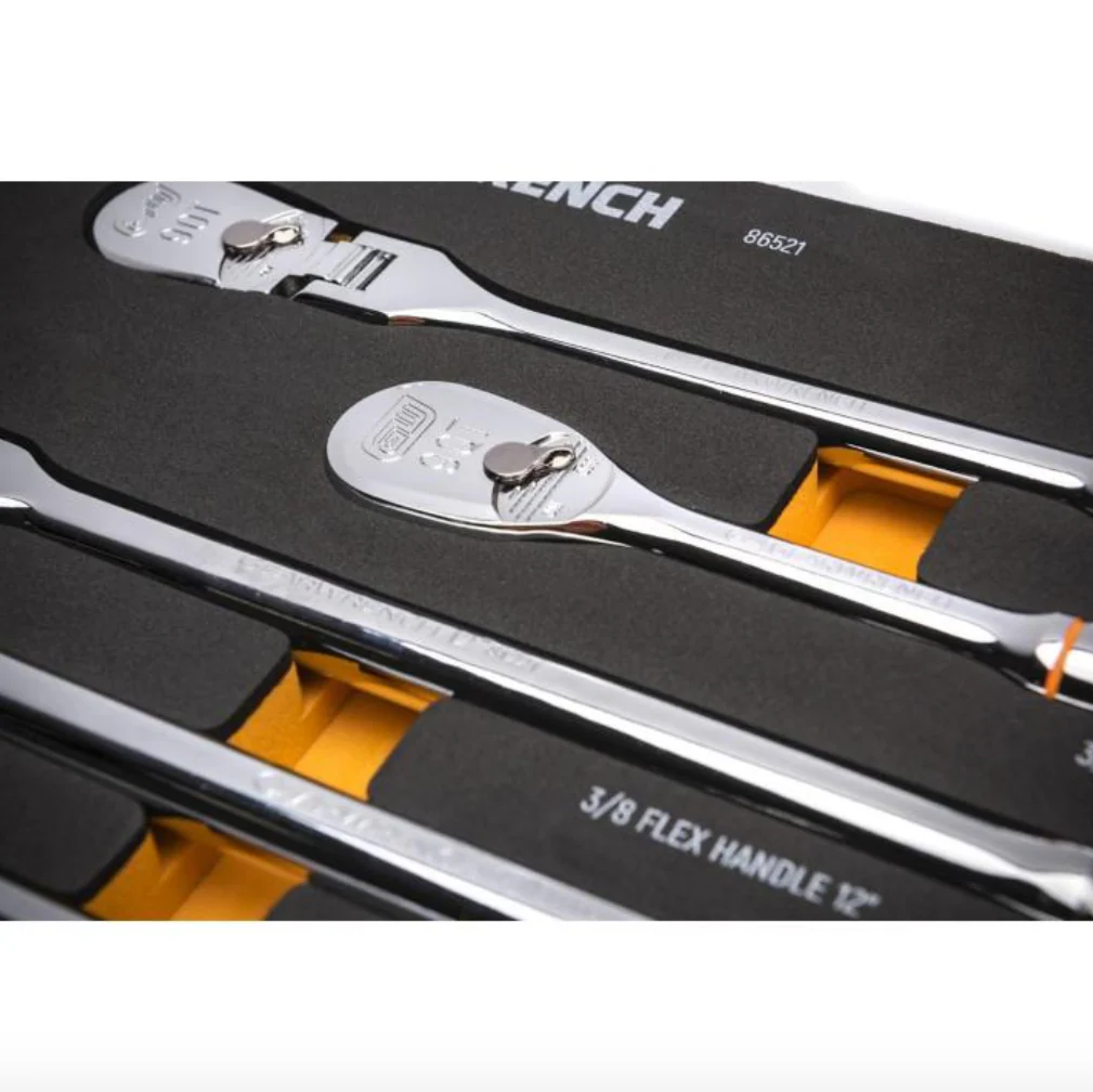 GearWrench 86521 - 21 Piece 3/8" 90-Tooth Ratchet & Drive Tool Set with Foam Storage Tray - Image 6