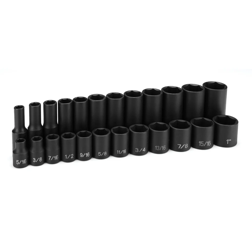 Grey Pneumatic 1224RD 3/8" Drive Standard and Deep Length Impact Set - Image 2