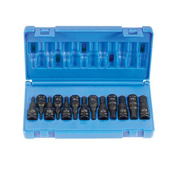 Grey Pneumatic 1298HC 3/8" Drive Hex Driver Set (SAE & Metric)