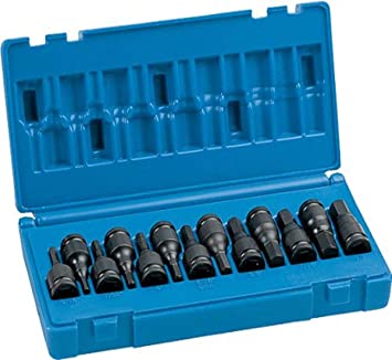 Grey Pneumatic 1298HC 3/8" Drive Hex Driver Set (SAE & Metric) - Image 2