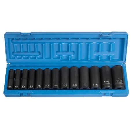 Grey Pneumatic 1312D - 1/2'' Drive Deep Length Fractional Set - 13 Piece