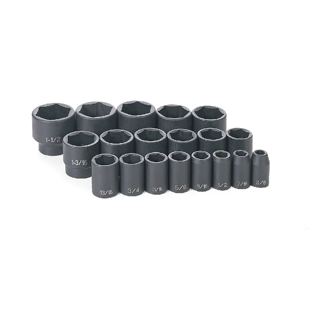 Grey Pneumatic 1319 - 1/2" Drive 19-Piece Standard Length Fractional Master Socket Set - Image 2