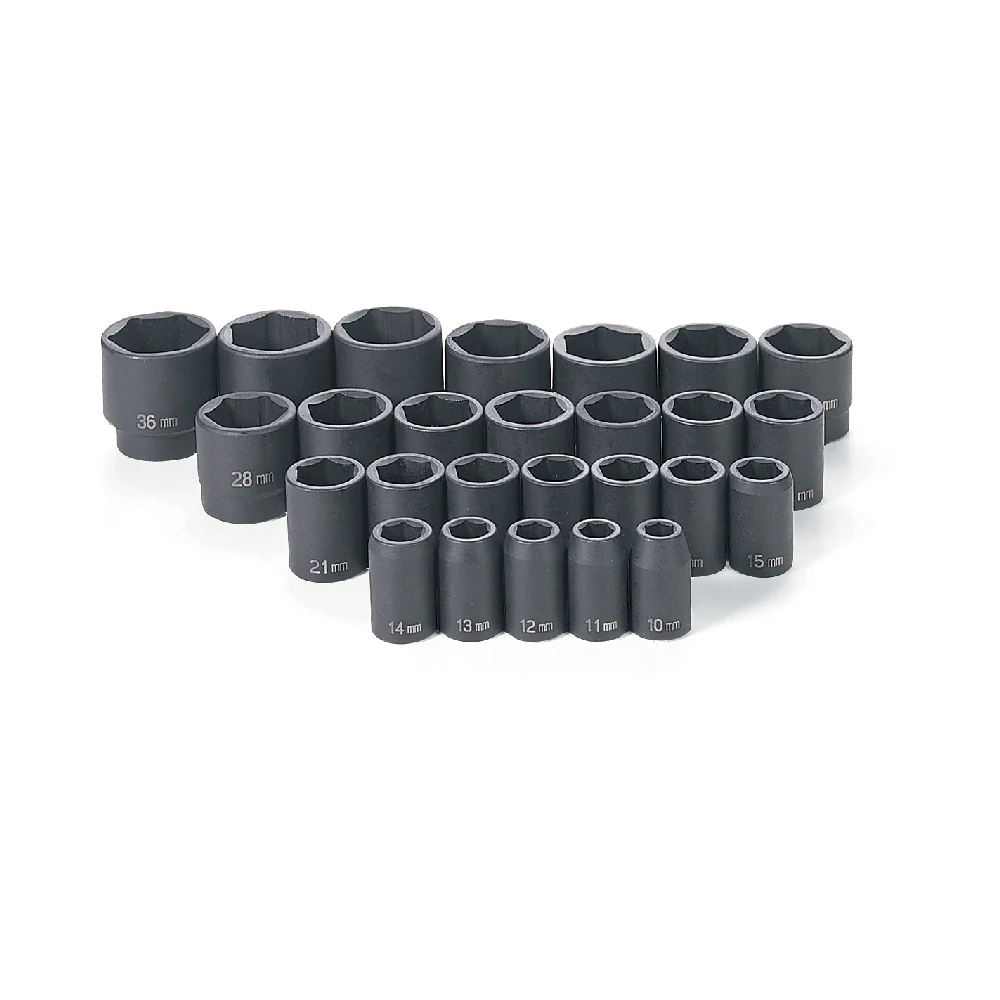 Grey Pneumatic 1326M 1/2" Driver Metric Standard Length - 26 Piece - Image 2