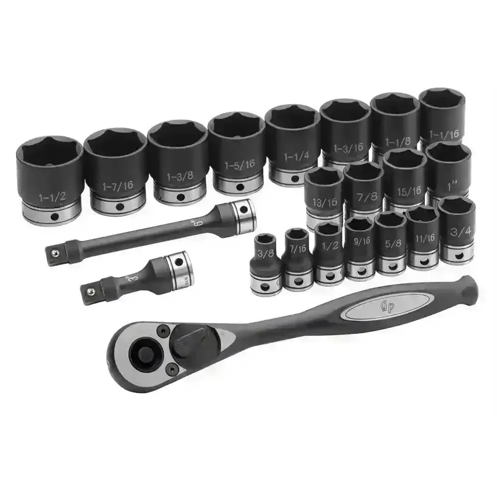 Grey Pneumatic 82622 1/2" Dr. 22pc Fractional Duo-Socket Set - 6 Pt. - Image 2