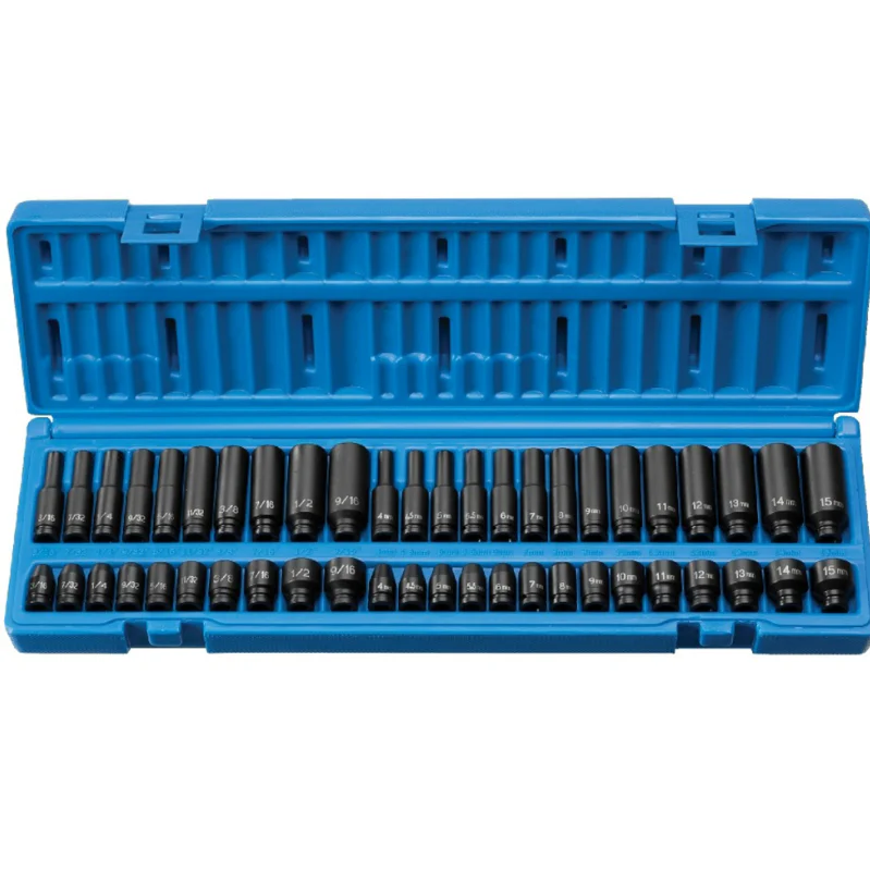 Grey Pneumatic 9748 1/4" Drive Standard and Deep Length Surface Drive Impact Set