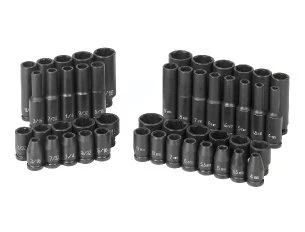 Grey Pneumatic 9748 1/4" Drive Standard and Deep Length Surface Drive Impact Set - Image 2