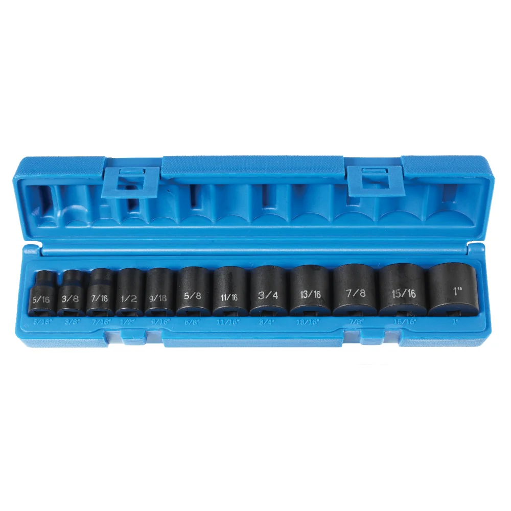 Grey Pneumatic 1213 - 3/8" Drive 12 Piece Standard Length 6 Point Impact Set SAE