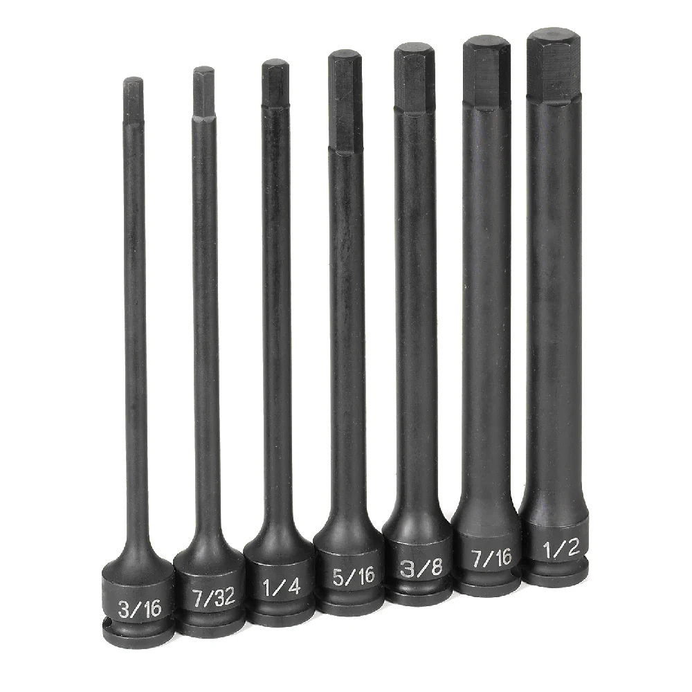 Grey Pneumatic 1267MH 3/8" Drive - 6" Length - Hex Driver Set Metric
