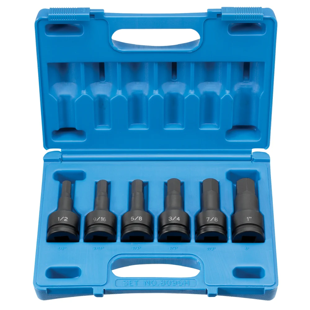 Grey Pneumatic 8096H - 3/4" Drive 6 Piece Impact Hex Driver Set