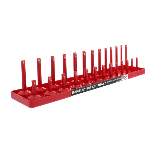 Hansen Global 3801 - 3/8″ Drive SAE Socket Tray - Red