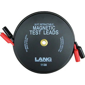 Lang 1138 Magnetic Retractable Test Lead - 2 Leads x 30ft