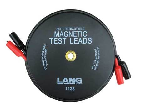 Lang 1138 Magnetic Retractable Test Lead - 2 Leads x 30ft - Image 2