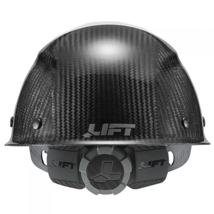 LIFT Safety HDC50C-19WC DAX Fifty 50 Carbon Fiber Cap Style Hard Hat - Ratchet Suspension - White - Image 4