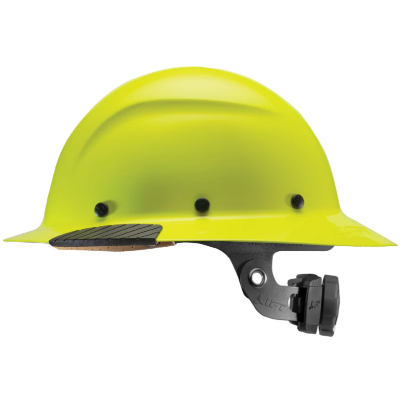LIFT Safety HDF-18HV DAX Full Brim Hard Hat - Ratchet Suspension - Hi-Viz Yellow/Lime - Image 2