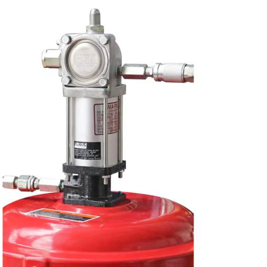Lincoln 6917 Portable Grease Pump with Gun: 50:1, Air-Operated, 7' Hose - Image 2