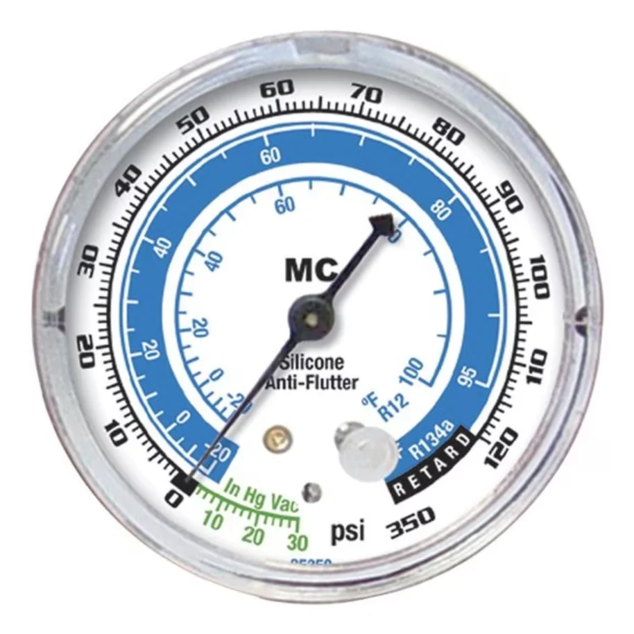 Mastercool 85350 Anti-Flutter R134a Compound 2 1/2: Low Side Gauge