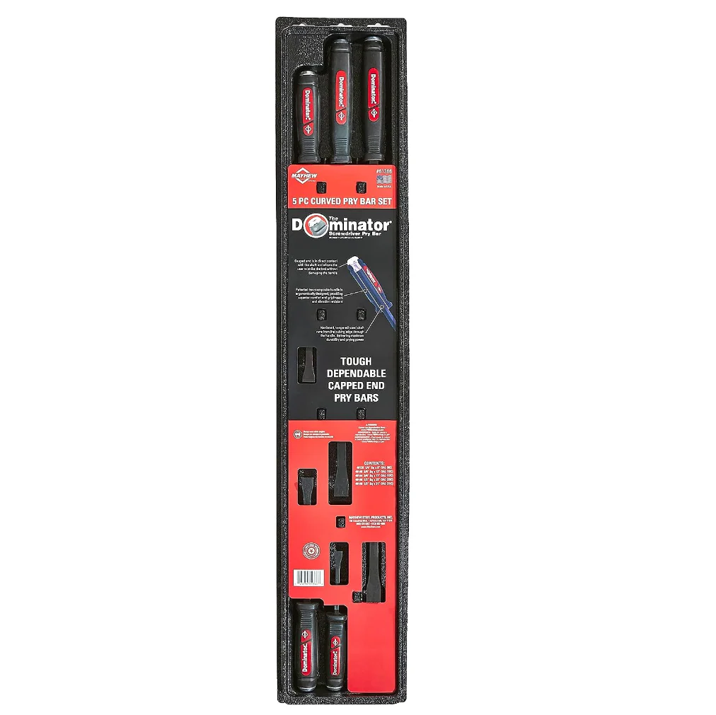 Mayhew 61366 Dominator Curved PryBar Set, 5pc - Image 3