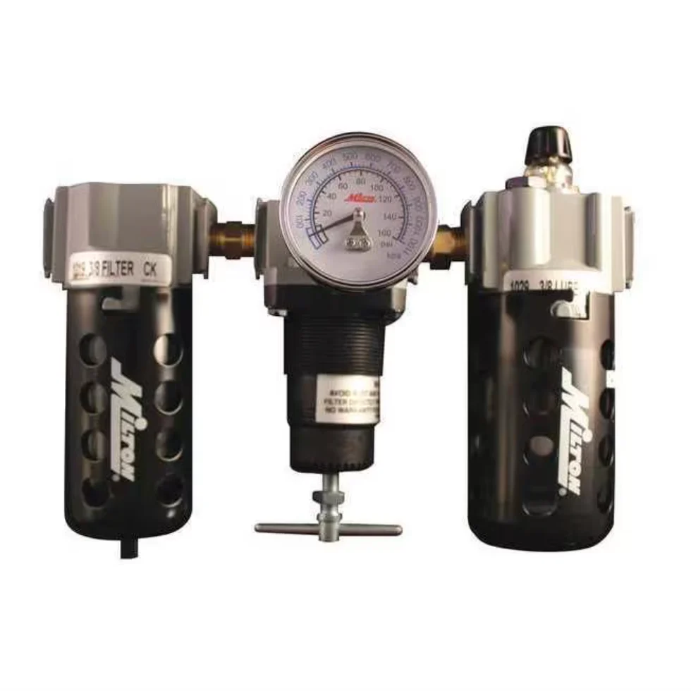Milton 1101 - 3/8" NPT Deluxe Polycarbonate FRL Trio
