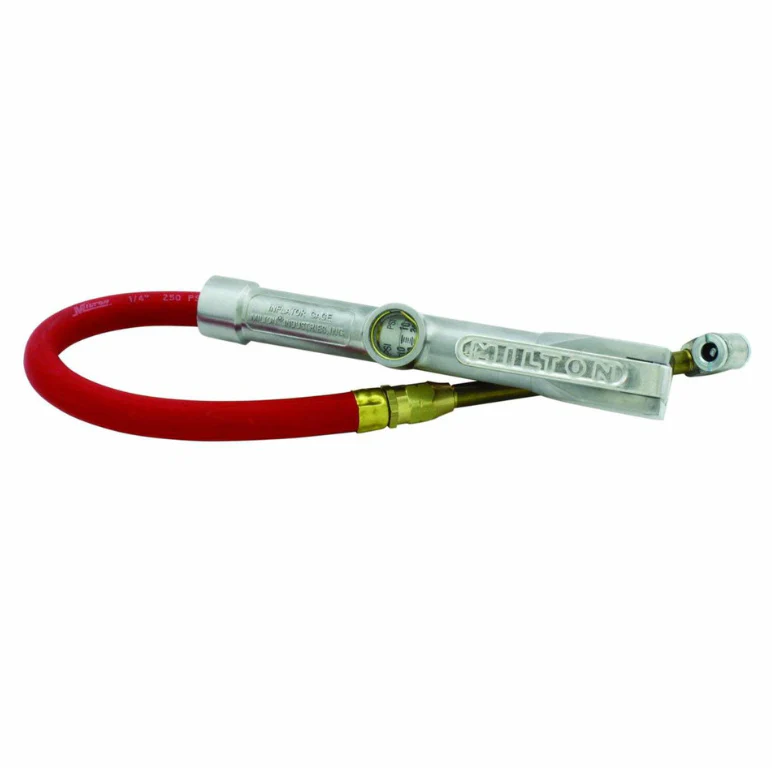Milton S506 Dual Head Chuck Tire Inflator Gauge - 15" Hose