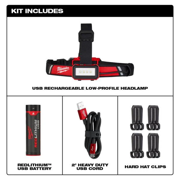 Milwaukee 2115-21 USB Rechargeable Low-Profile Headlamp - Image 2