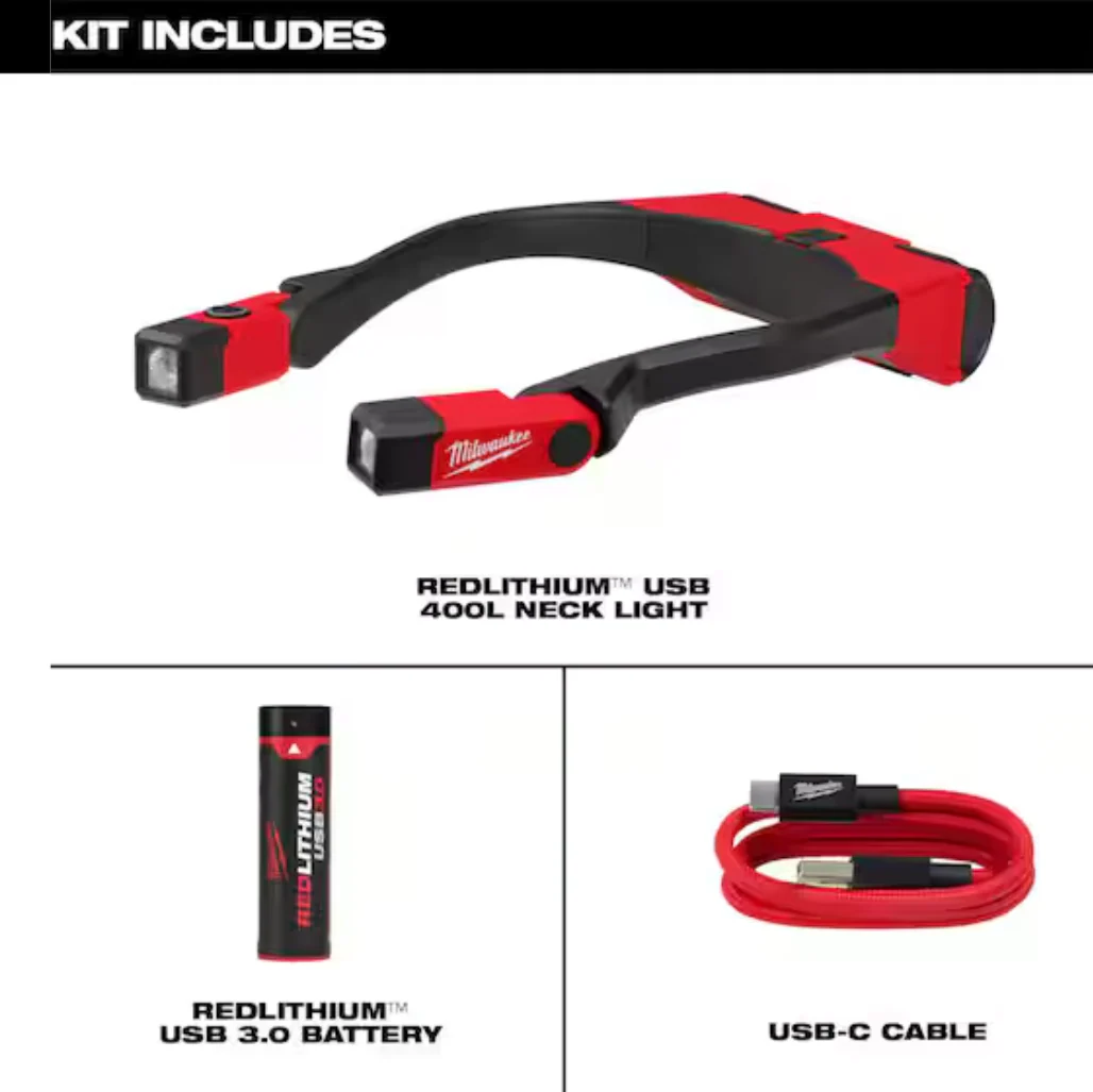 Milwaukee 2117-21 REDLITHIUM™ USB 400L Neck Light - Image 3