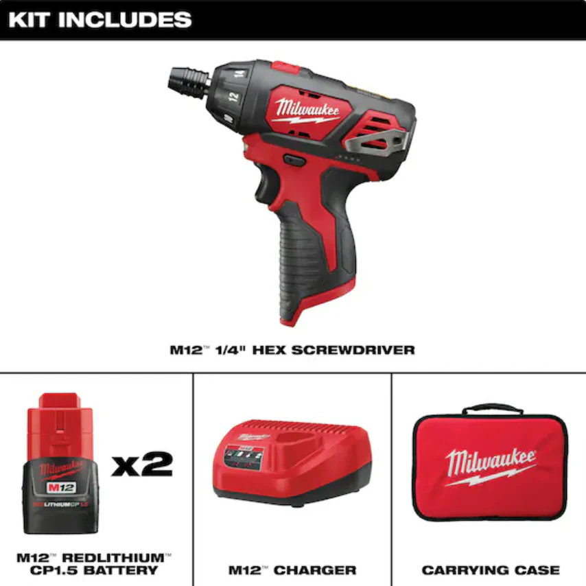 Milwaukee 2401-22 M12™ 1/4" Hex Screwdriver Kit - Image 3