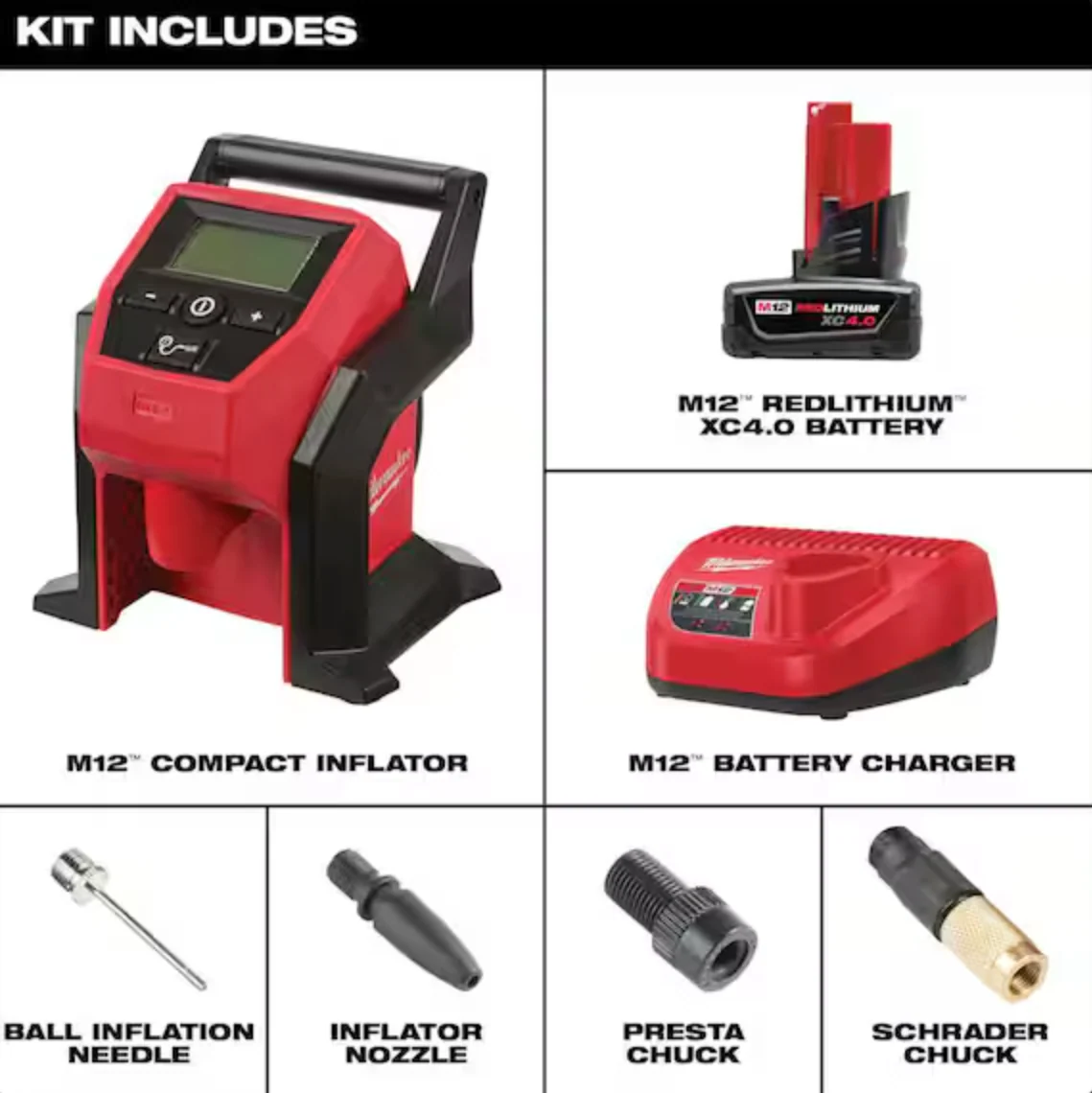 Milwaukee 2475-21XC M12™ Compact Inflator Kit - Image 2