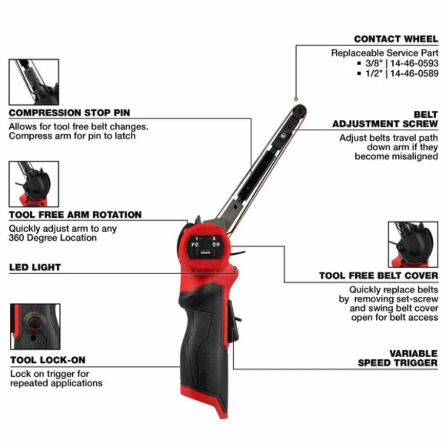 Milwaukee 2482-20 M12 FUEL™ 1/2" X 18" Bandfile - Image 4