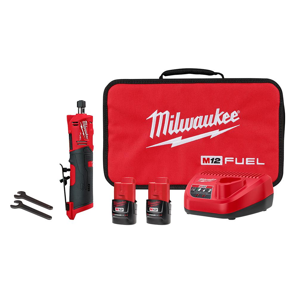 Milwaukee 2486-22 M12 FUEL™ 1/4" Straight Die Grinder Kit