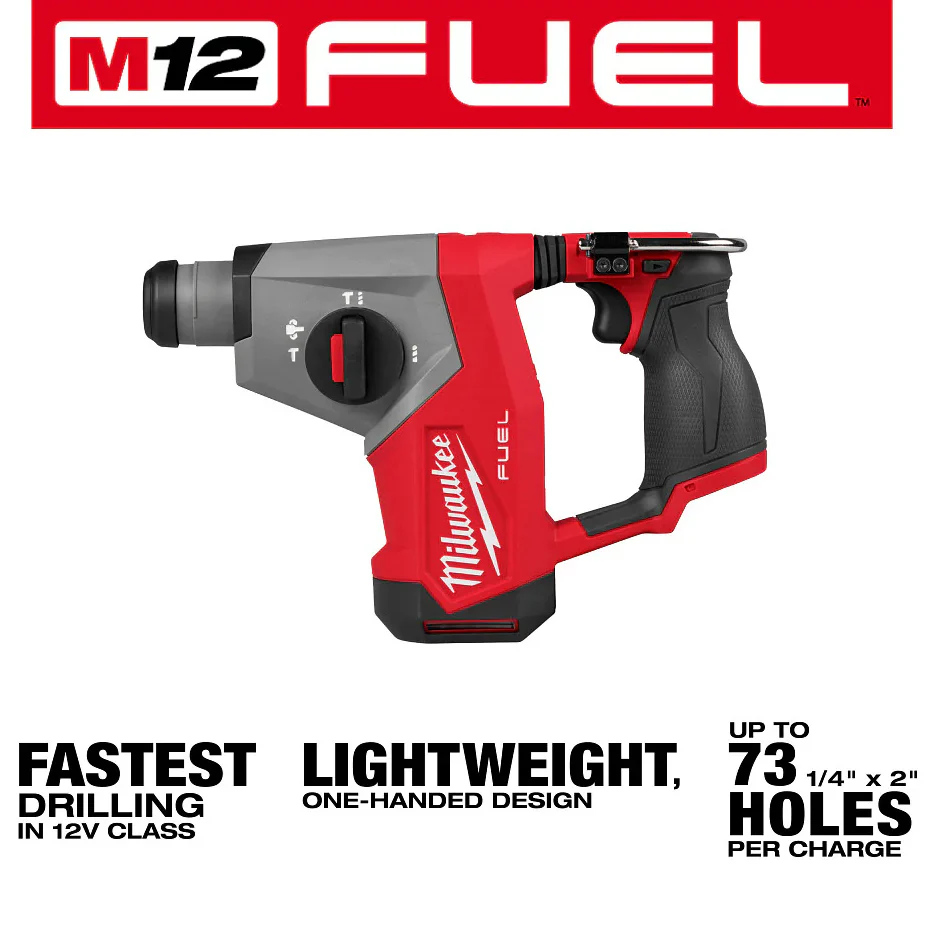 Milwaukee 2508-20 M12 FUEL™ 5/8” SDS Plus Rotary Hammer (Tool Only) - Image 3