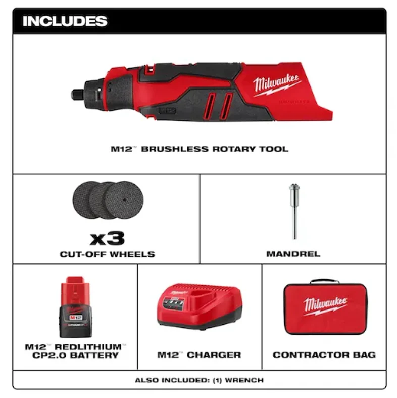 Milwaukee 2525-21 M12™ Brushless Rotary Tool Kit - Image 3
