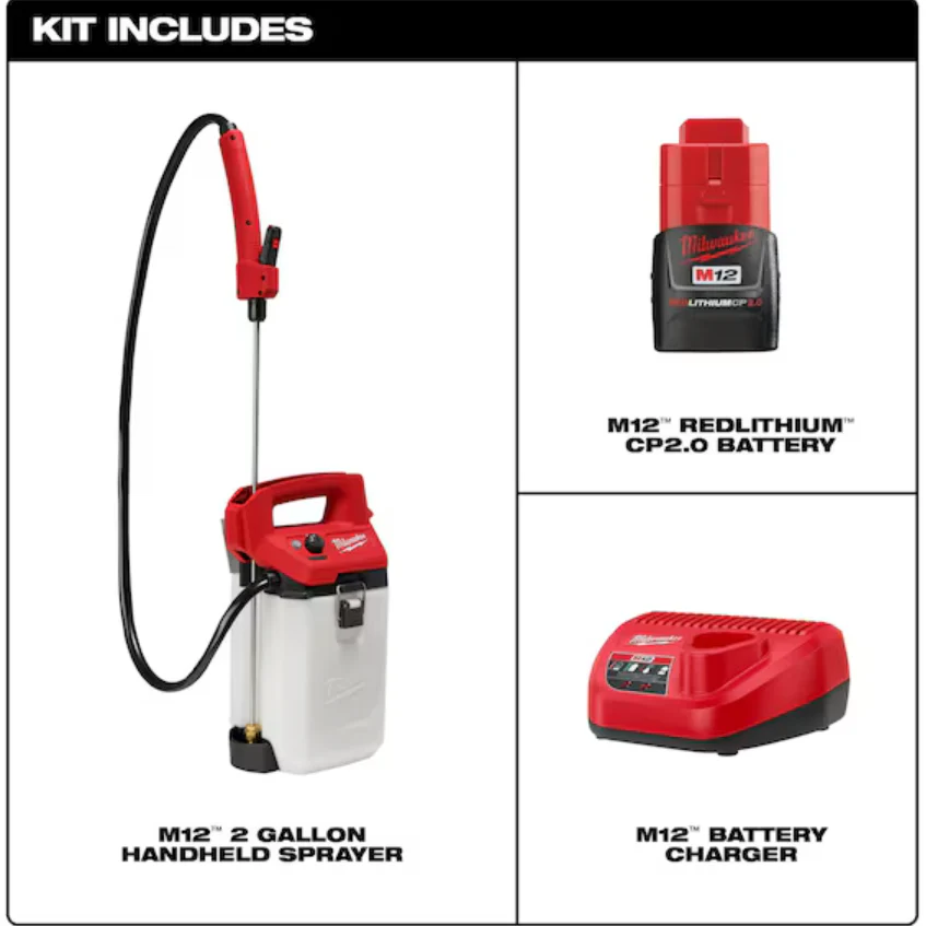Milwaukee 2528-21G2 M12™ 2 Gallon Handheld Sprayer Kit - Image 3