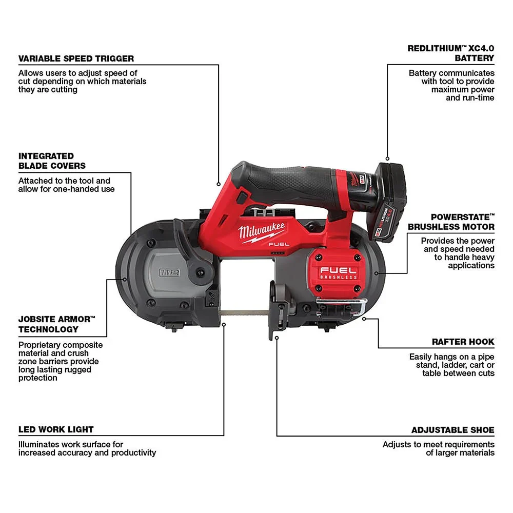 Milwaukee 2529-21XC M12 FUEL Compact Band Saw Kit - Image 3