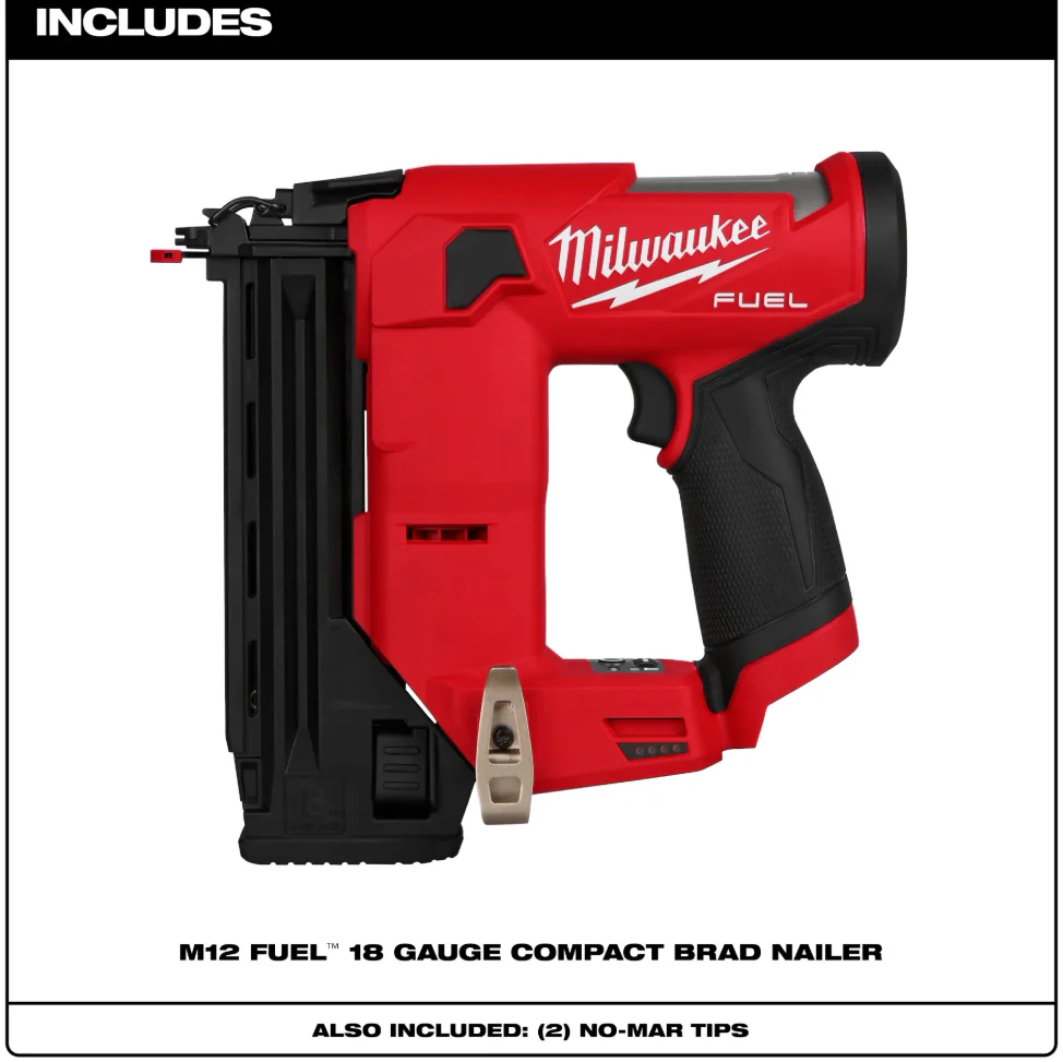 Milwaukee 2541-20 M12 FUEL™ 18 Gauge Compact Brad Nailer (Tool Only) - Image 3
